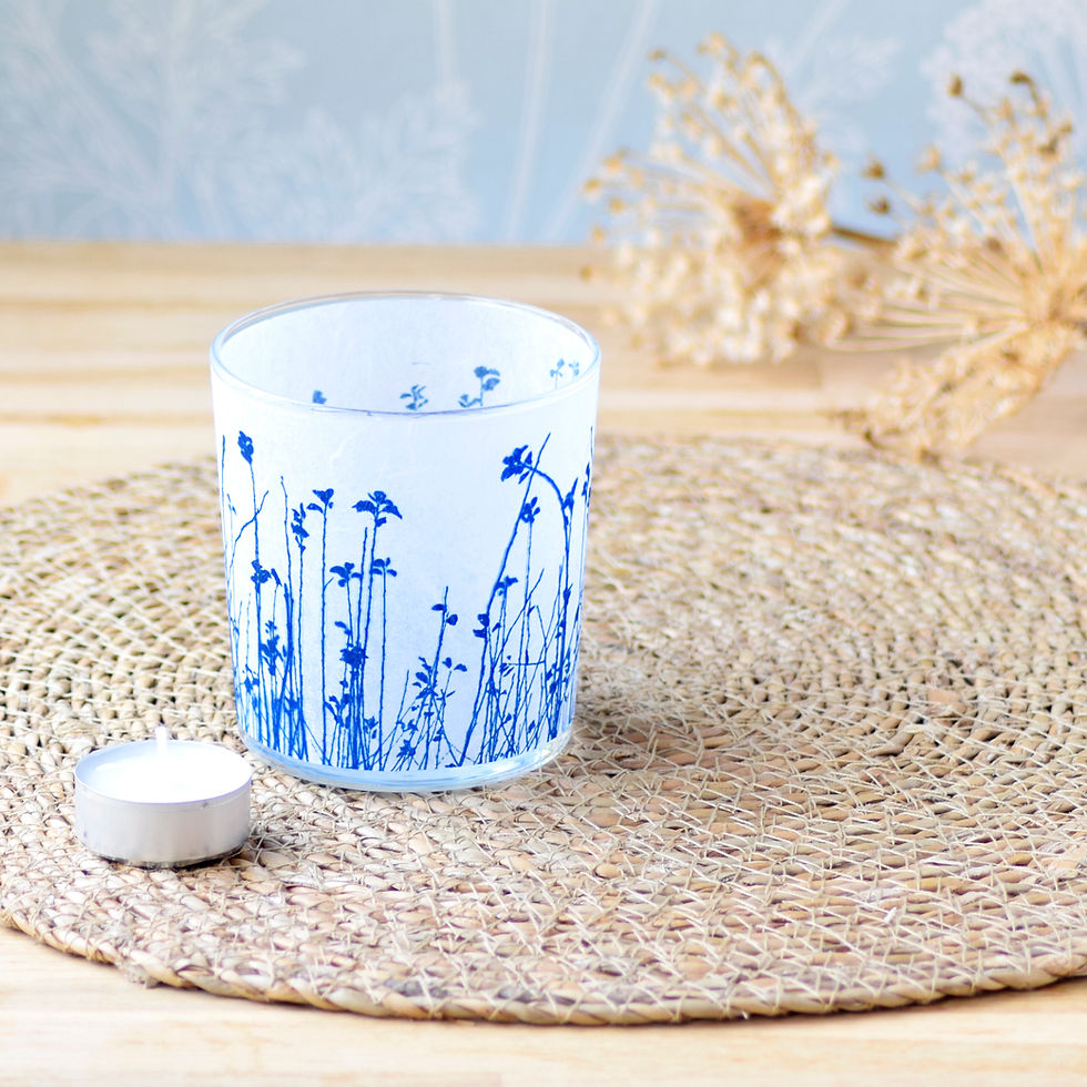 Thumbnail: Meadow Cyanotype tea light holder