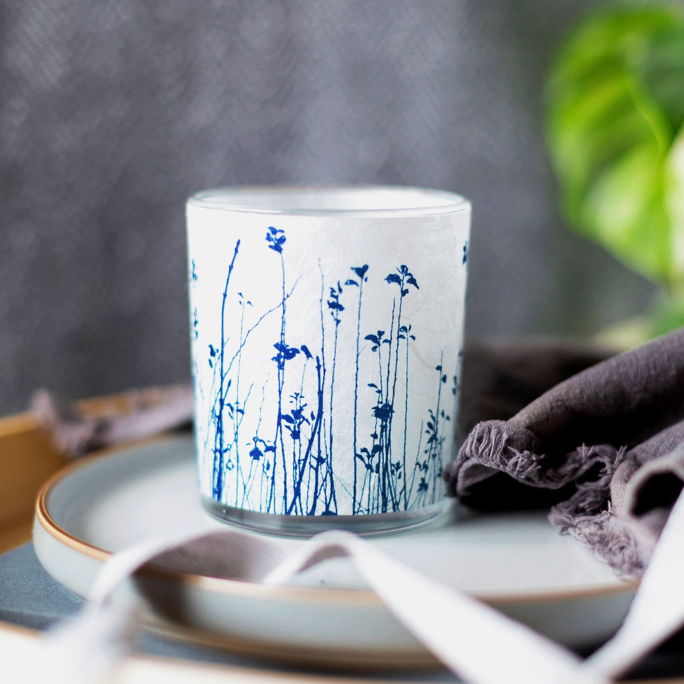 Thumbnail: Meadow Cyanotype tea light holder