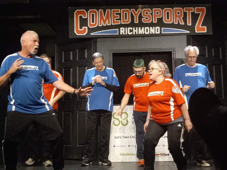 ComedySportz Players in St. Baldrick's Day Match