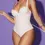 Miniatura: Traje de baño de una pieza para mujer con control de abdomen, cordones de cuell