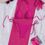 Miniatura: Traje de baño de 3 piezas, color fucsia con decoración floral