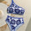 Miniatura: Set de 2 piezas de parte superior e inferior de traje de baño estilo bohemio co