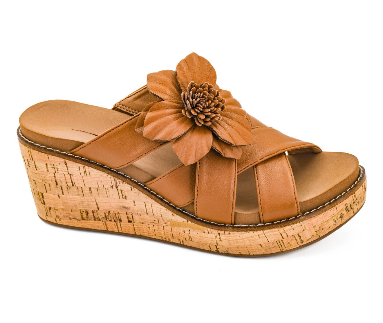 Natural Floral Wedge 