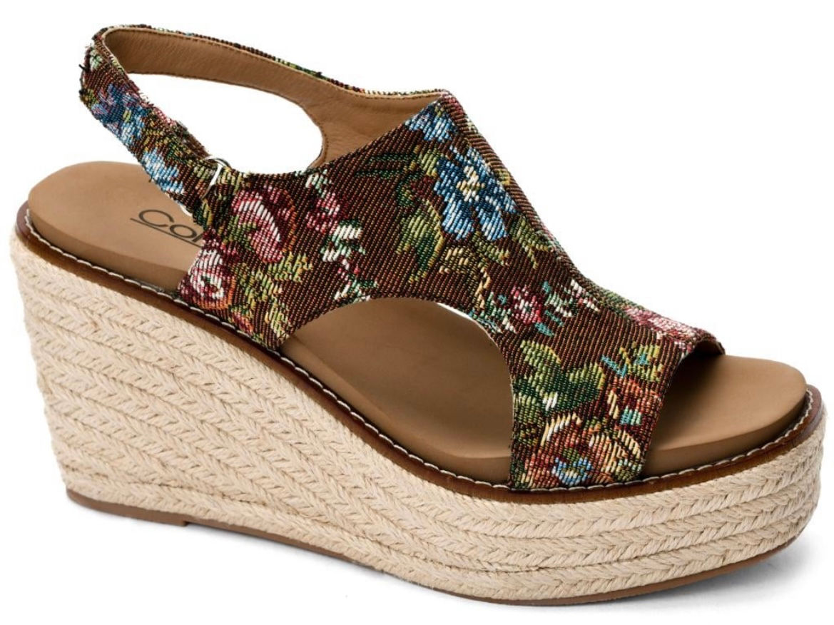 Chocolate Brocade Wedge 