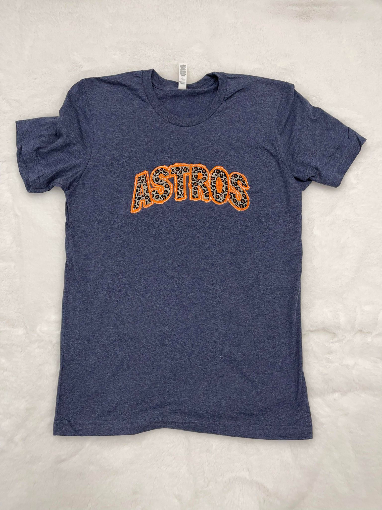 Astros Leopard T-Shirt Embroidery