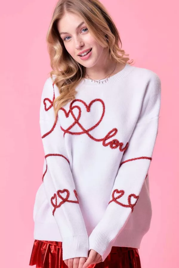 Love Sparkle Valentine Sweater Marlo Miller Boutiqu
