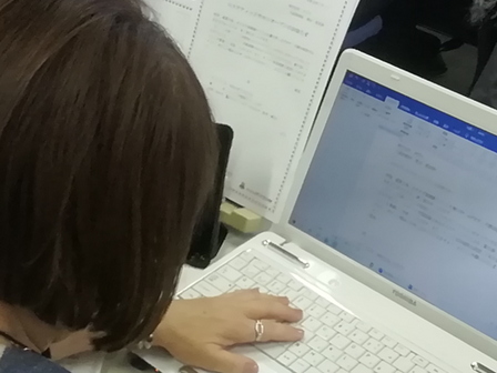 パソコン村 諫早教室 促音入力がスムーズです