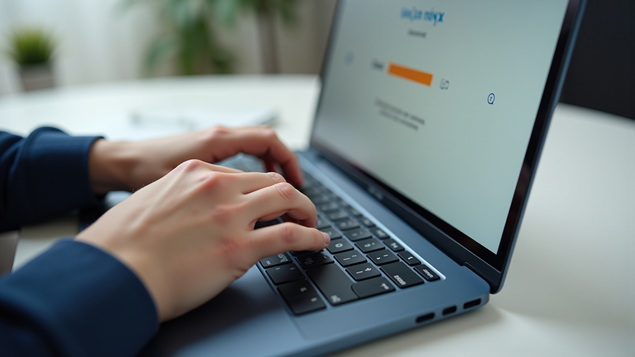 Alumno trabajando en laptop en curso virtual de Thimerya Academy, plataforma educativa online con programas en CENEVAL, idiomas, ciencias básicas y tecnología