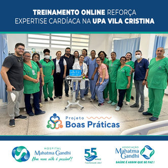 TREINAMENTO ONLINE REFORÇA EXPERTISE CARDÍACA NA UPA VILA CRISTINA