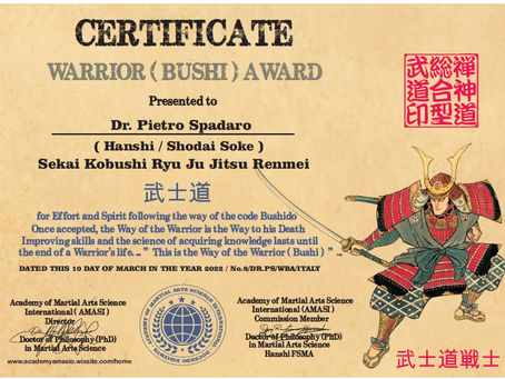 WARRIOR BUSHI AWARD
