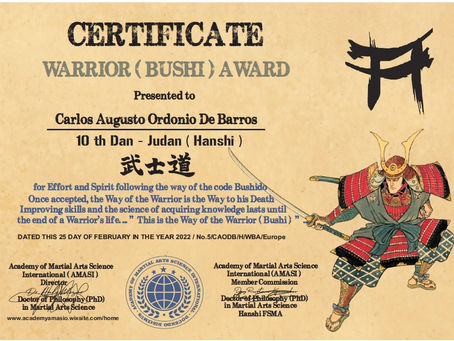 WARRIOR BUSHI AWARD