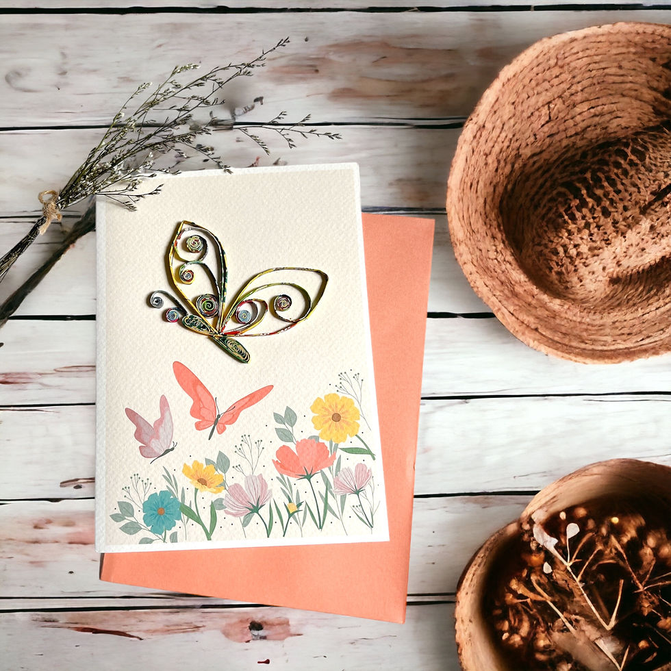Thumbnail: Recycled Magazine, Eco-friendly, handmade, Butterfly card