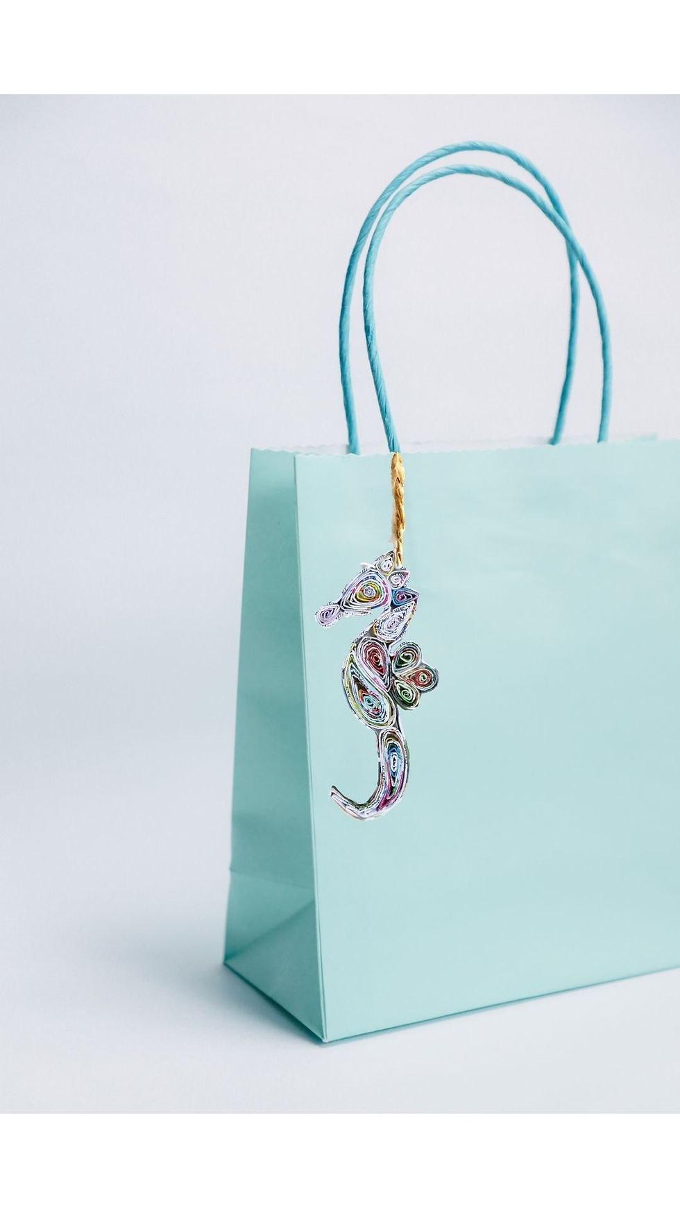 Thumbnail: Seahorse Car Charm, Handmade Upcycled Ornament