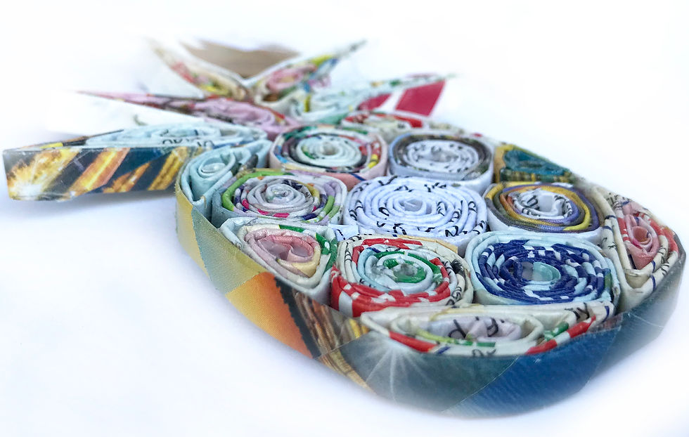 Thumbnail: Pineapple Upcycled Quilling Ornament, Handmade from Recycled Paper