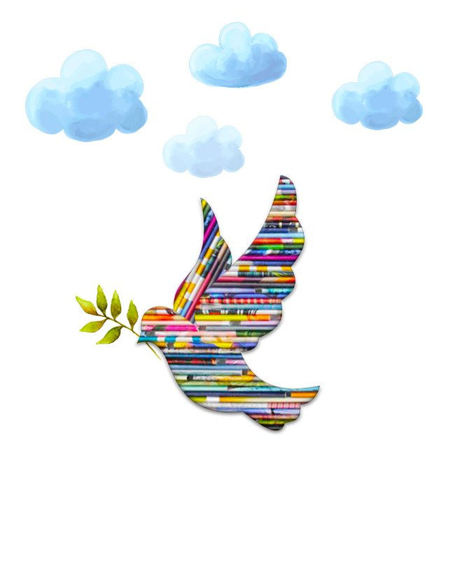 Thumbnail: Recycled Magazine, Eco-friendly Dove Card