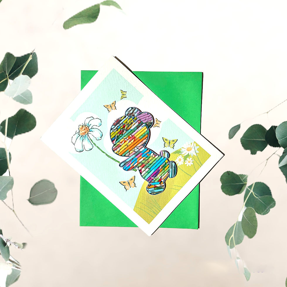 Thumbnail: Handmade Bear Birthday Card for Boyfriend