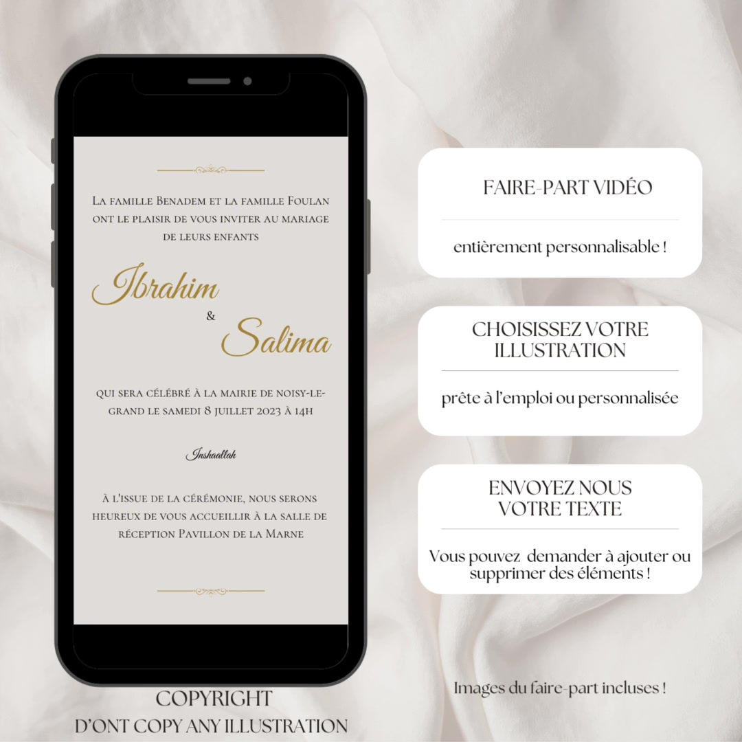 Faire-part Vidéo Personnalisable