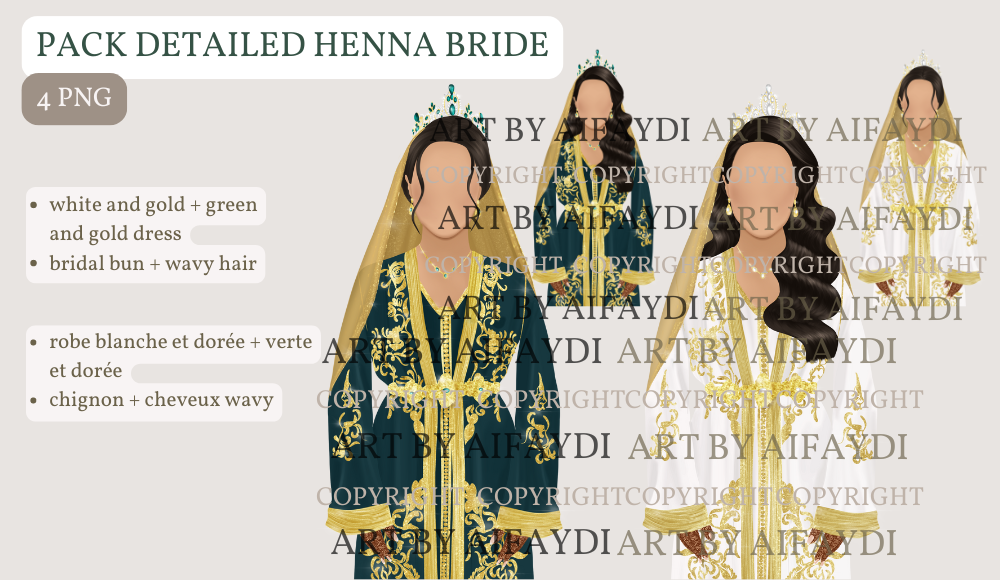 Pack Detailed Henna Bride