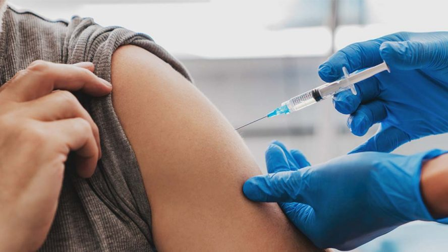 Person getting vaccinated