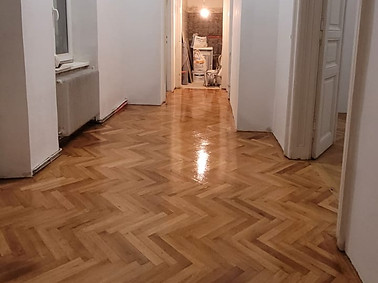 Fischgrätparkett in einem Wiener Altbau
