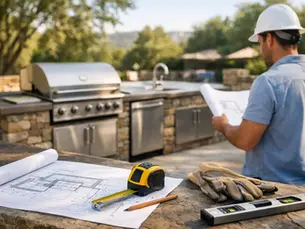 What an Outdoor BBQ Island Builder Should Plan
