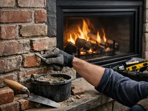 When to Call a Fireplace Brick Repair Service