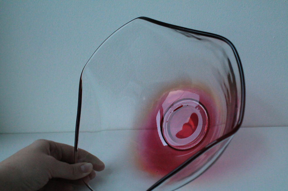 Thumbnail: Pair of Pink and Yellow Glass Bowls