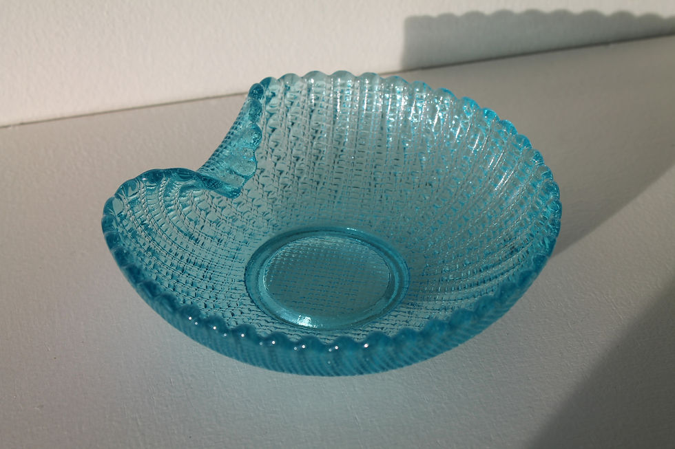 Thumbnail: Blue Textured Glass Dish