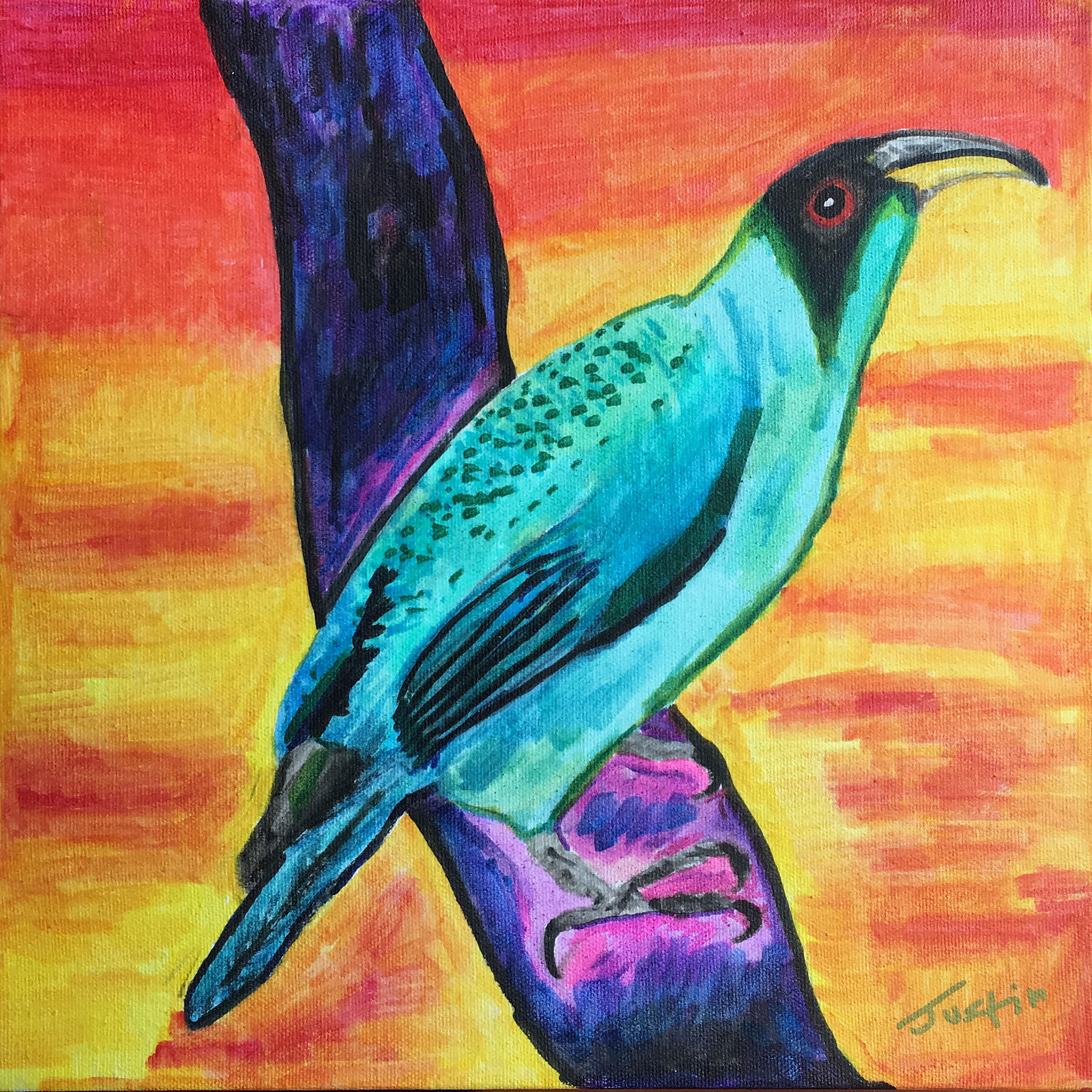 Honeycreeper 12x12in