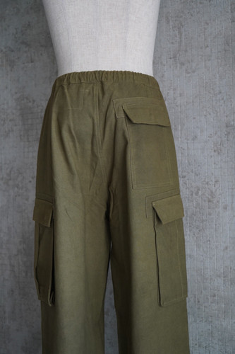 23SS】STORY mfg. PEACE PANTS - OLIVE SLUB | NOUVERTEmagazine