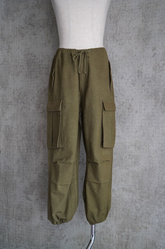 23SS】STORY mfg. PEACE PANTS - OLIVE SLUB | NOUVERTEmagazine