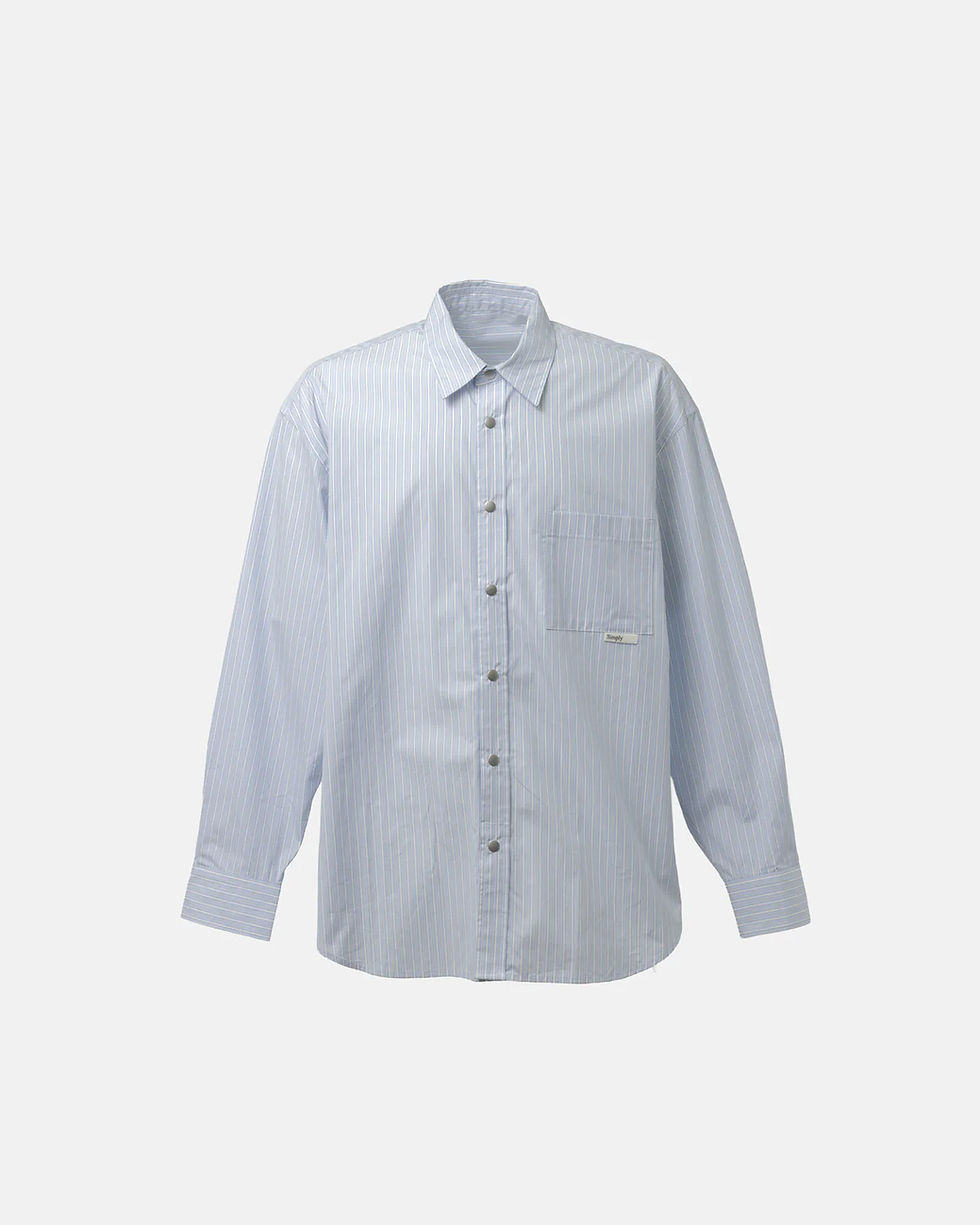 サムネイル： 【26SS】Simply Complicated UNCLE BUTTON UP SHIRT - BLUE STRIPE