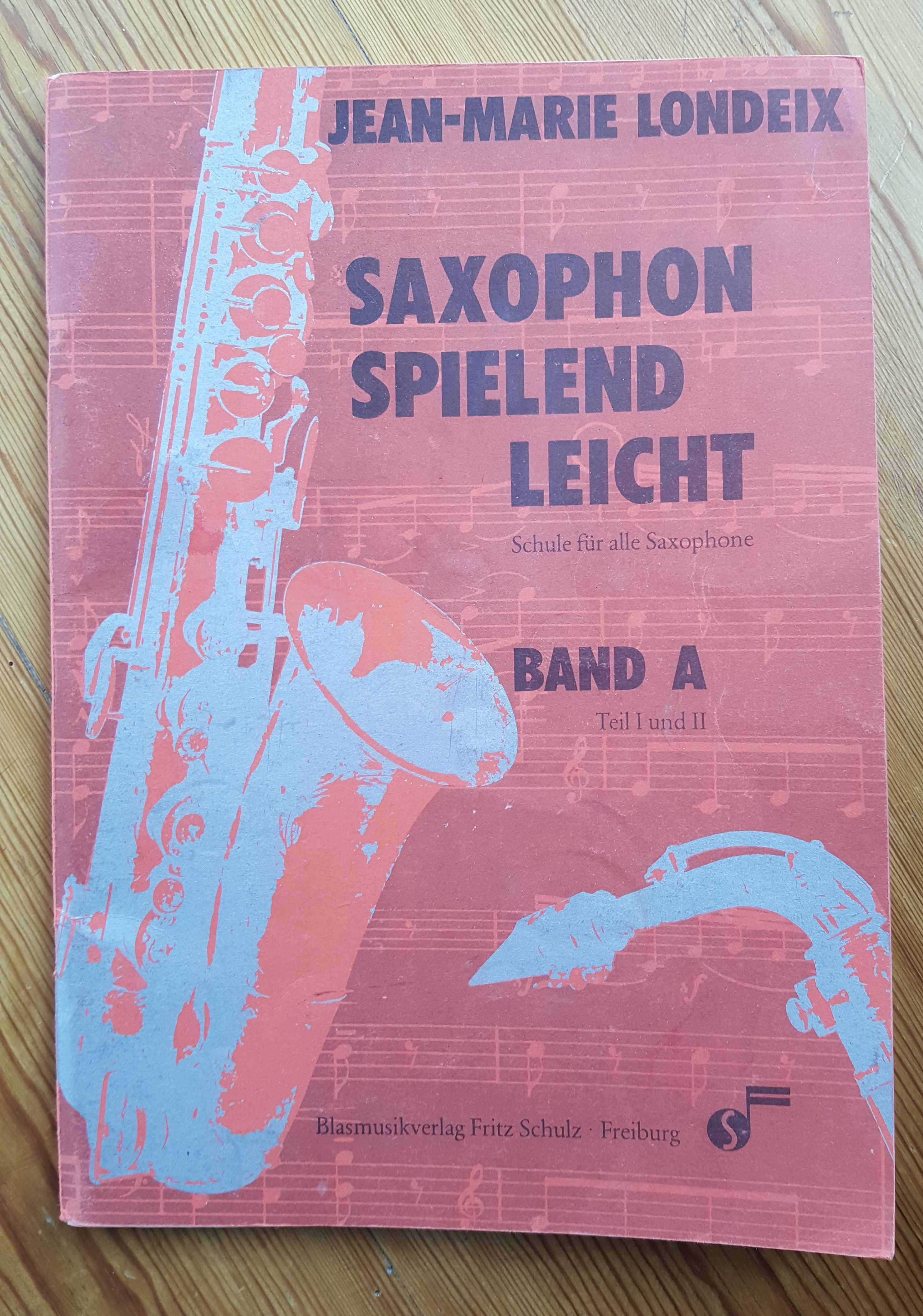 Saxophon spielend leicht - äldre notbok med tysk text