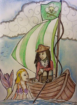 "Pirate Penelope and Minka Mermaid"