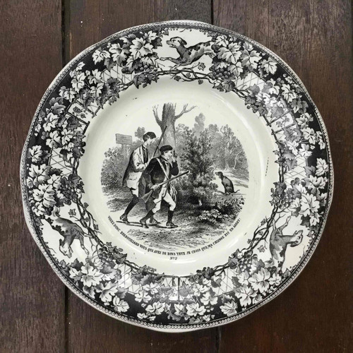 クレイユ・エ・モントロー レリーフ プレート Creil & Montereau クレイユモントロー クレイユエモントロー