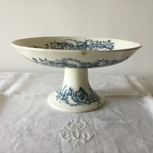 フランス ロンウィ アンティーク コンポート コンポティエ デザート皿