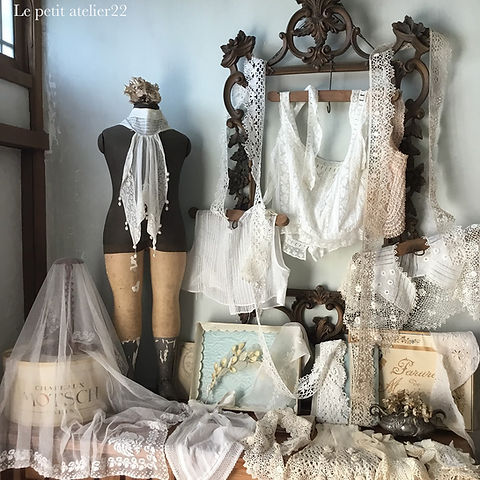 フランスアンティーク　レース 50cm単位) (残8)フランスアンティークレース Lot1-No3 幅8.5 | Le