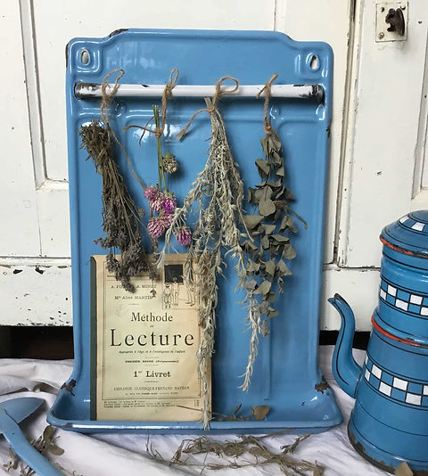 セット) アンティークホーロー レードルラック＋レードル3本セット