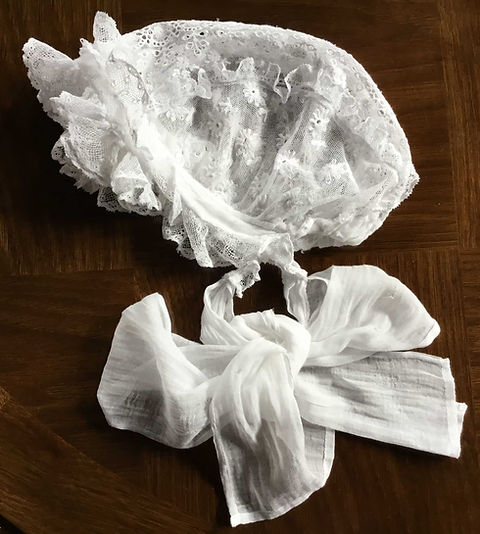 大人用 ) フランス アンティーク コットン チュールレース ボネ | Le