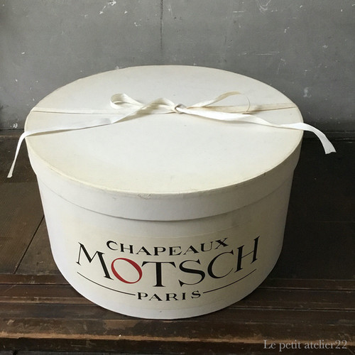 在庫2)(L) フランス MOTSCH アンティーク ハットボックス ハットケース