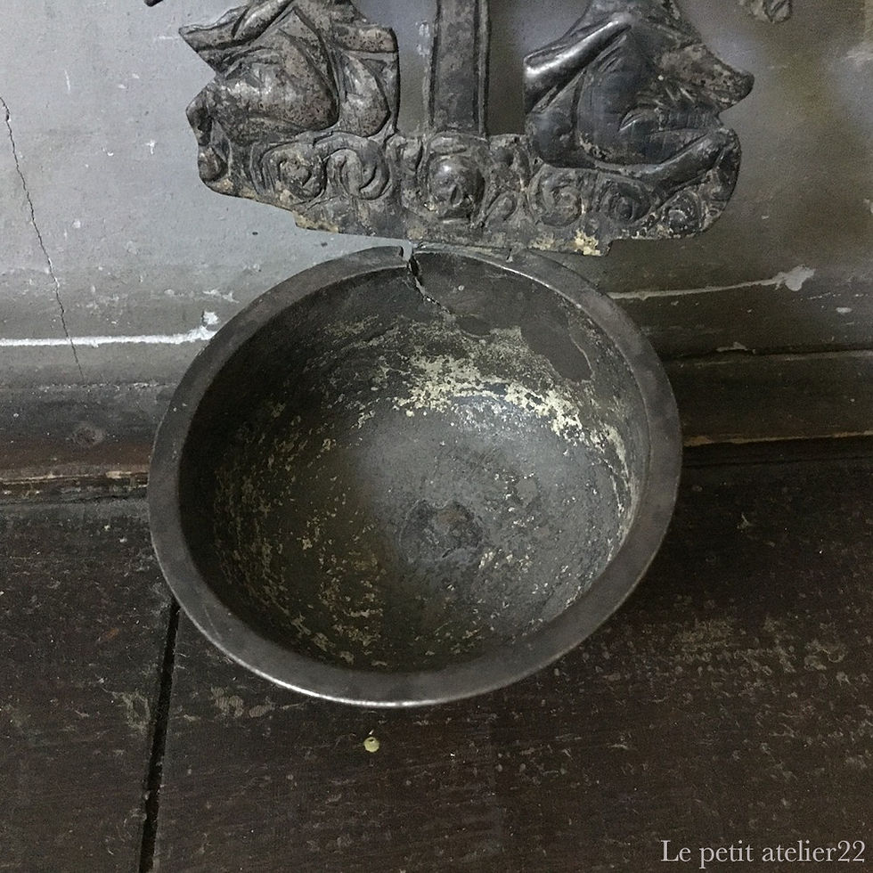 フランス　アンティーク　ベニチエ　　聖水盤 フランス製ベニチエ｜女性天使の聖水盤 陶磁器製