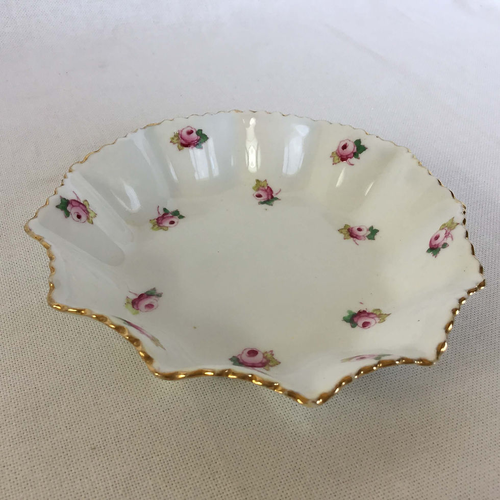 サムネイル： イギリスアンティーク Grosvenor China グロブナーチャイナ プレート 金縁 小花柄