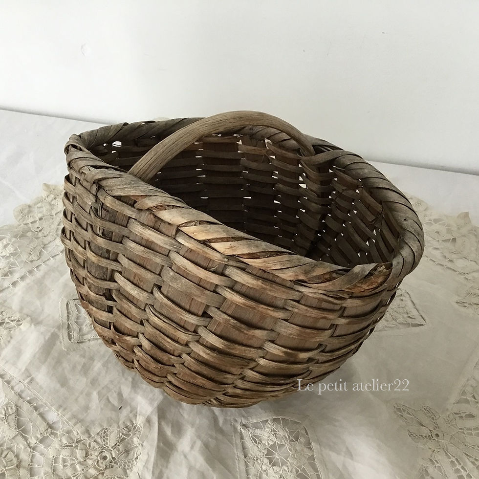 サムネイル： フランス アンティーク パニエ バスケット 25.5 cm