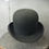 サムネイル： (女性用) フランス アンティーク ボーラーハット 帽子 黒  約 55.5 cm