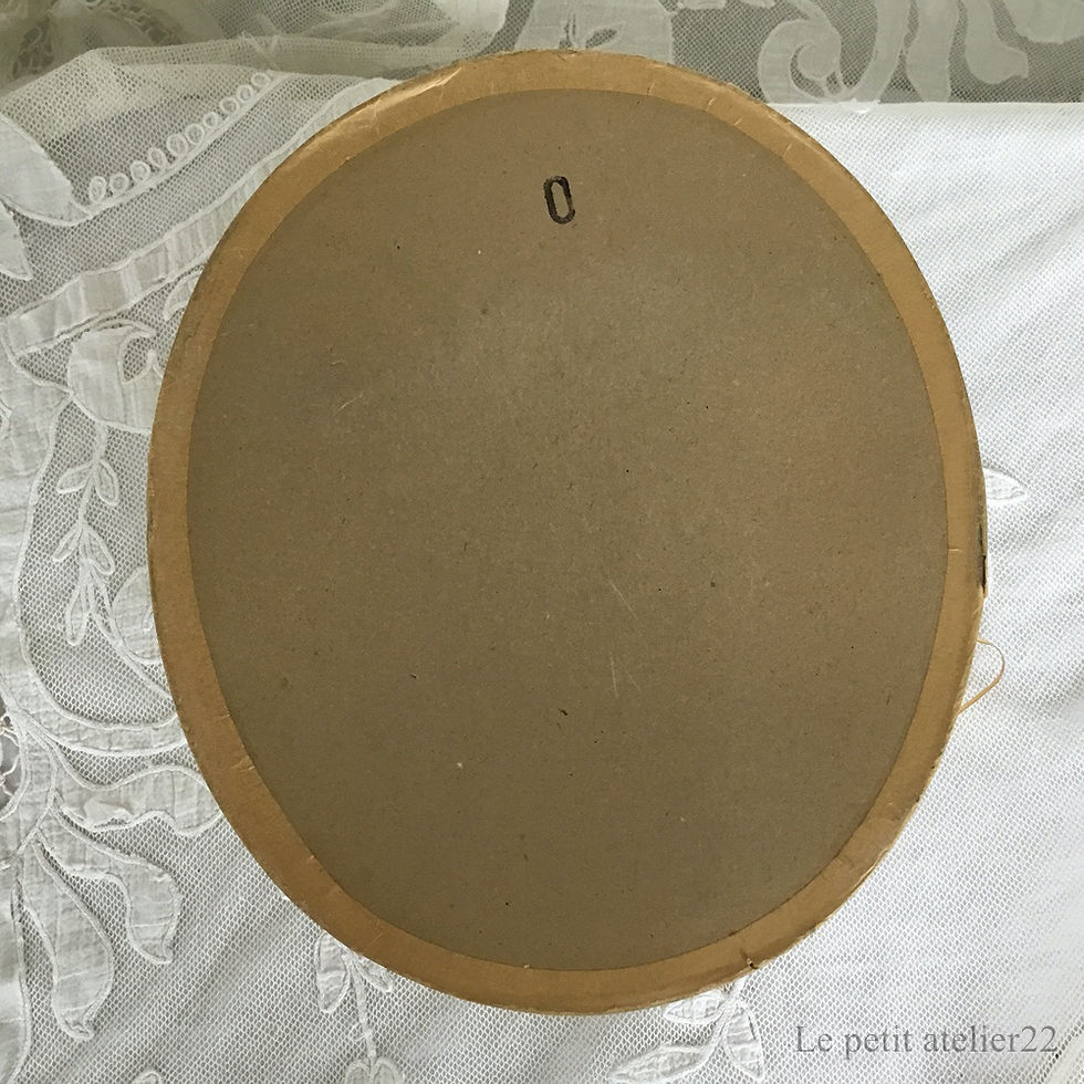 サムネイル： フランス Berteil アンティーク ハットボックス ハットケース 帽子箱 紙箱 什器