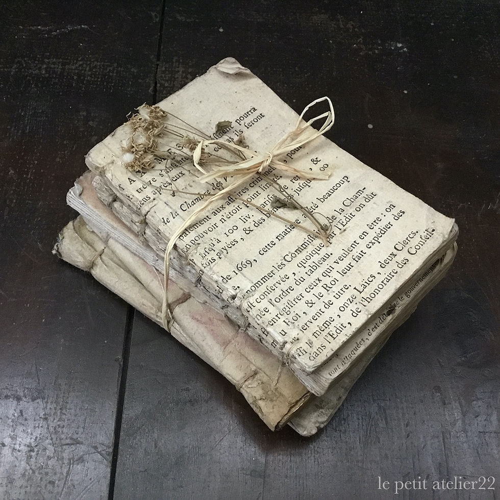 サムネイル： (No8) フランス アンティーク 小さい 古書 (1842) フランス語、ラテン語  13.5 cm