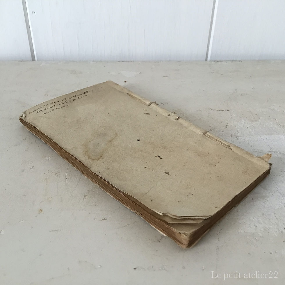 No12) フランス アンティーク 小さい 古書 (1800年代前半) 英語