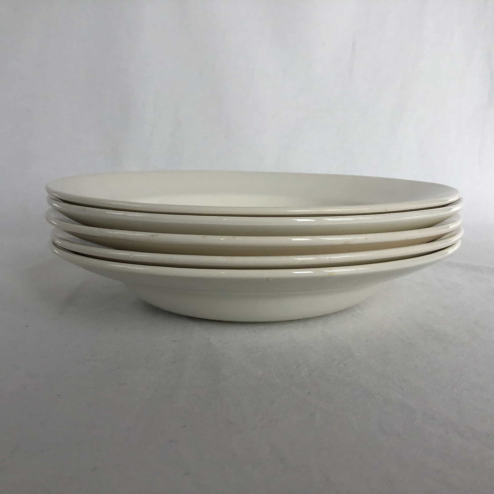 サムネイル： (在庫 5) フランス ディゴワン サルグミンヌ アンティーク 白 深皿 22.5 cm