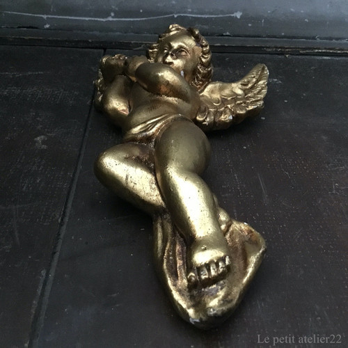 フランスアンティーク 壁飾り 天使 ペア 石膏 フランスアンティーク 壁飾り 天使 ペア 石膏 フランス