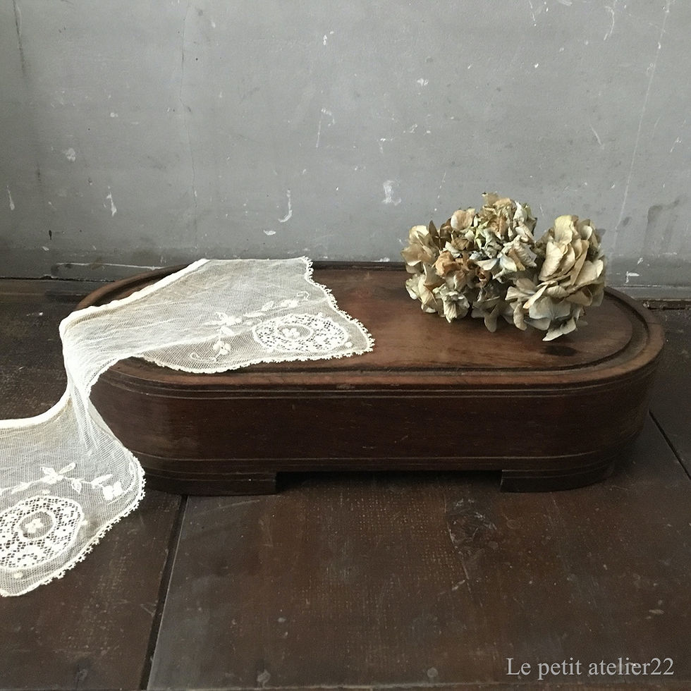 サムネイル： フランス アンティーク グローブドマリエ 台座 木製 金属 象嵌 装飾 (1886頃) 35 cm